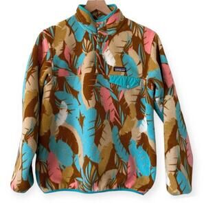 ⭐️Patagonia Dancing Feather Printed Synchilla Fleece Pullover